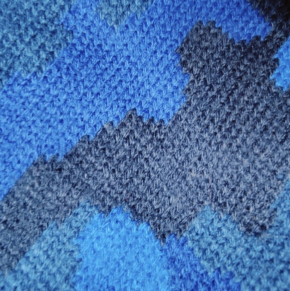 Lands' End Boys' Blue Camouflage Winter Peruvian Snow Ski Hat Beanie, Sz M-L - Picture 4 of 5